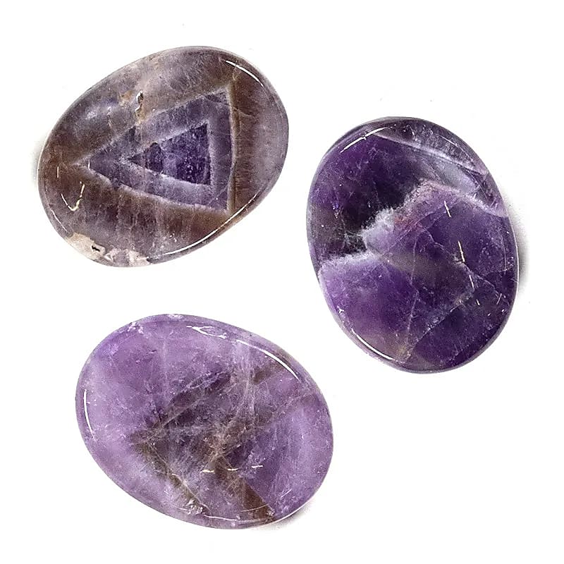 Worry Stones Ametyst - opakowanie 3 szt. - 3,5 cm