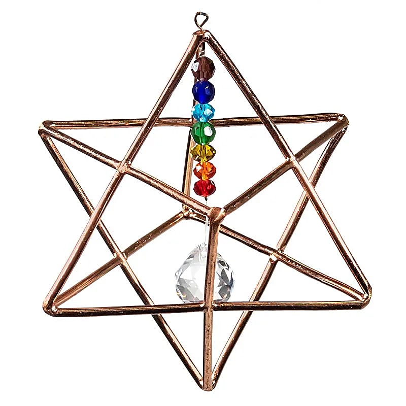 Hanging Merkaba With Chakra Crystal