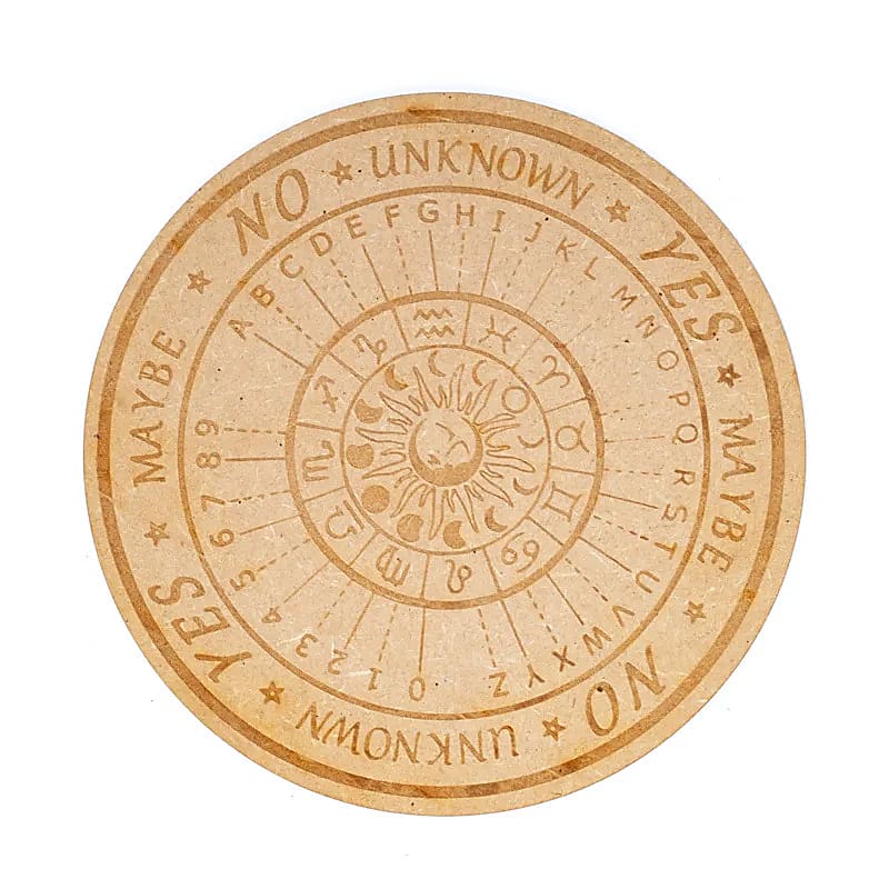 Pendulum Board Astrology Engraved --package Of 2 Pcs - 20cm