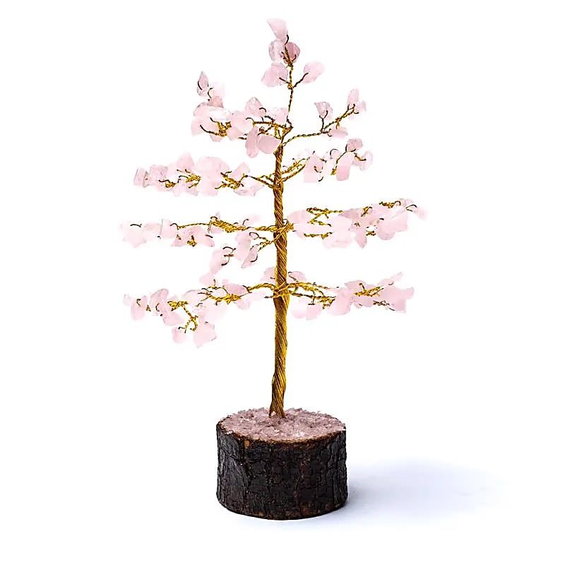 Ädelstensträd Rosenkvarts - ±18cm