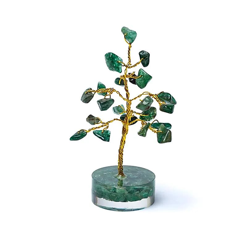 Gemstone Tree Green Aventurine --package Of 4 Pcs - ±8cm