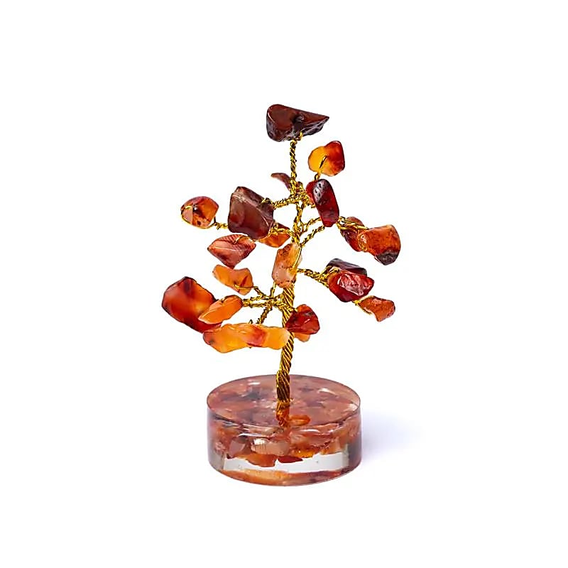 Ædelstenstræ Karneol --pakke med 4 stk - ±8cm