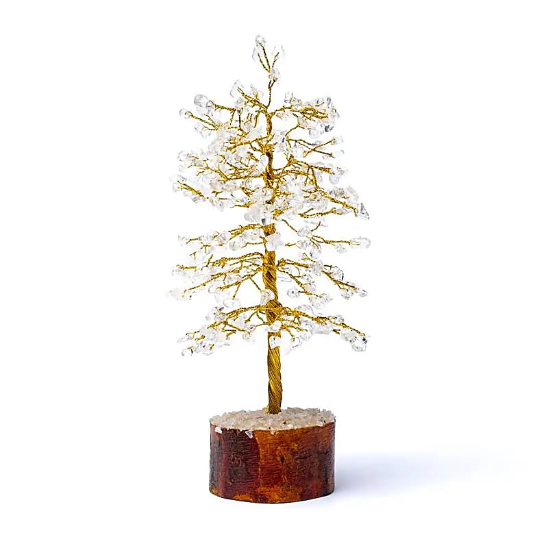 Cristal de rocha de árvore de pedras preciosas - ±23cm
