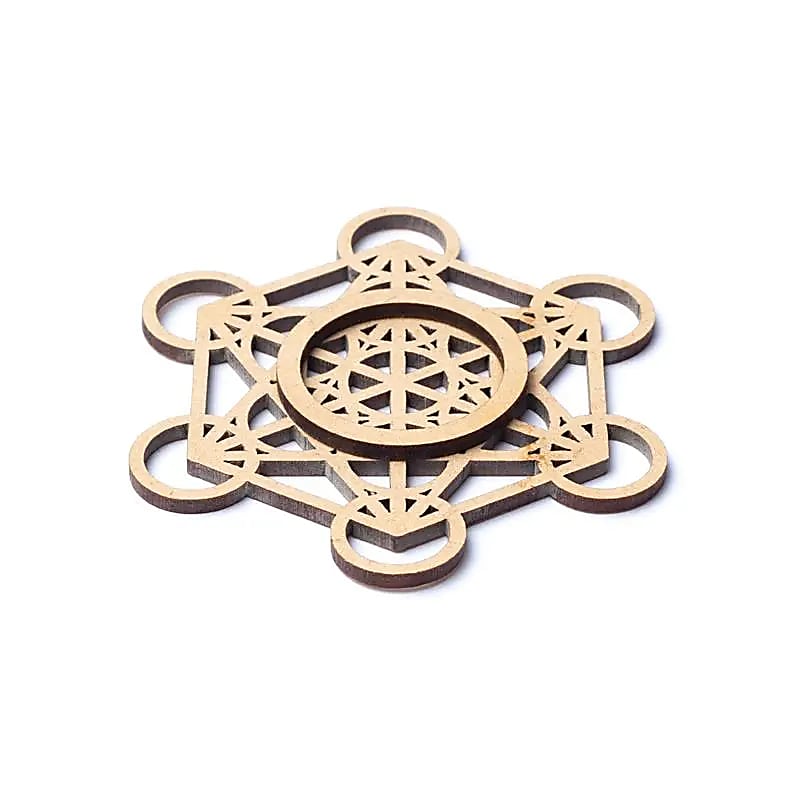 Gemstone Kugle Stand Metatron's Cube --pakke med 10 stk - 7cm