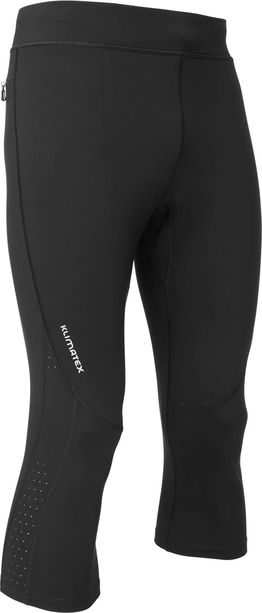 Leggings a 3/4 da corsa da uomo Klimatex Dylan Nero 2xl