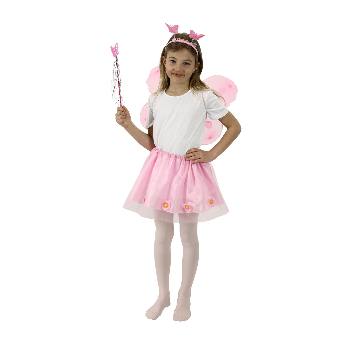 Kinderkostüm Rosa Fee Tutu Rock mit Zubehör.