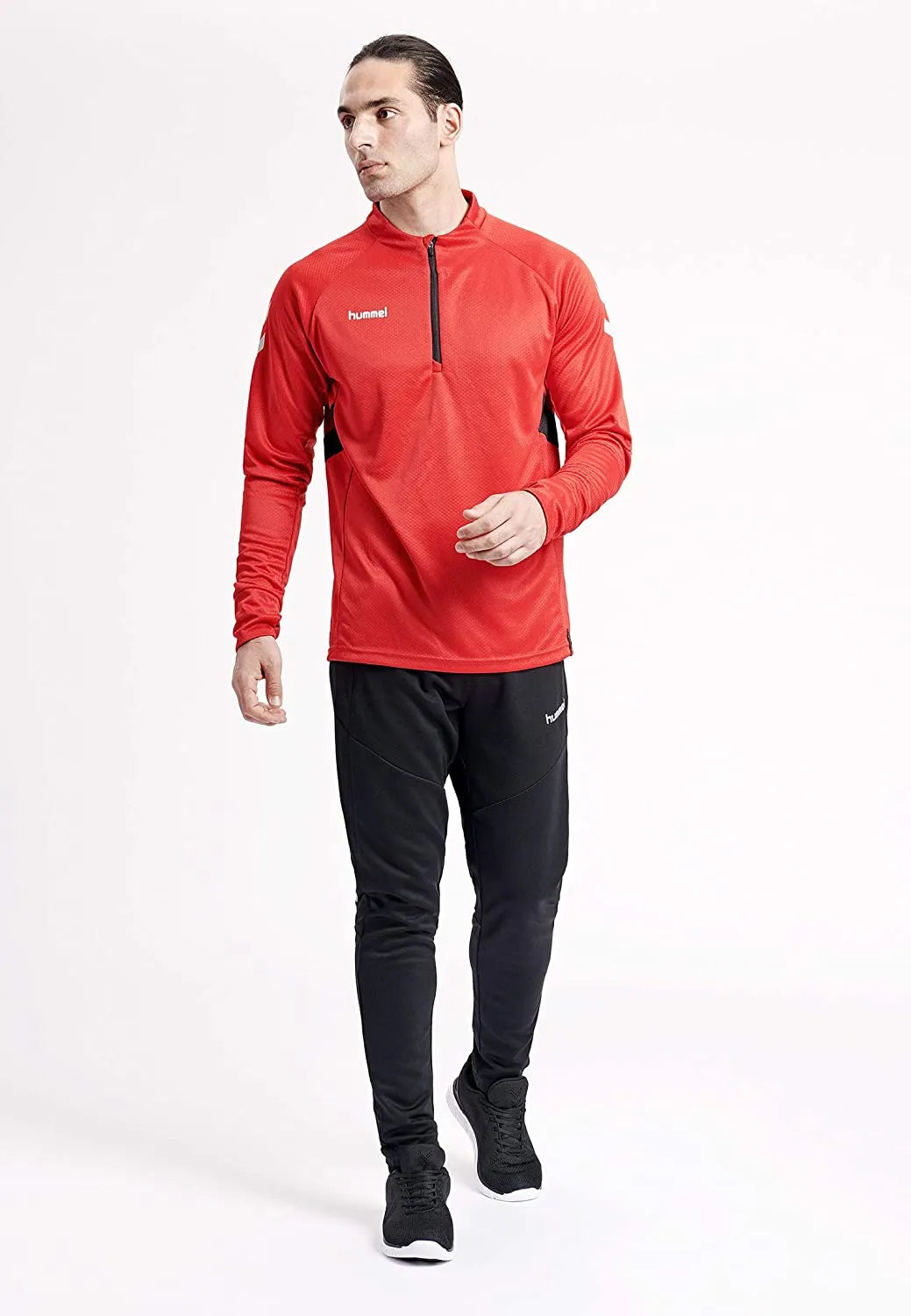 Moletom masculino hummel tech move meio zíper vermelho 2xl