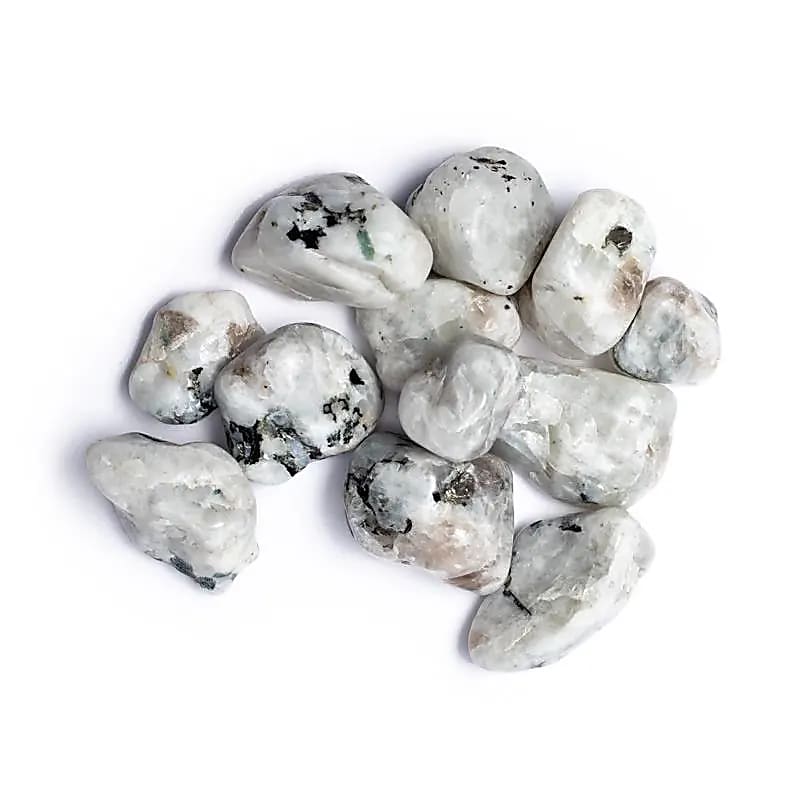 Białe kamienie księżycowe spadające Jakość - ± 250g; ±3-4cm