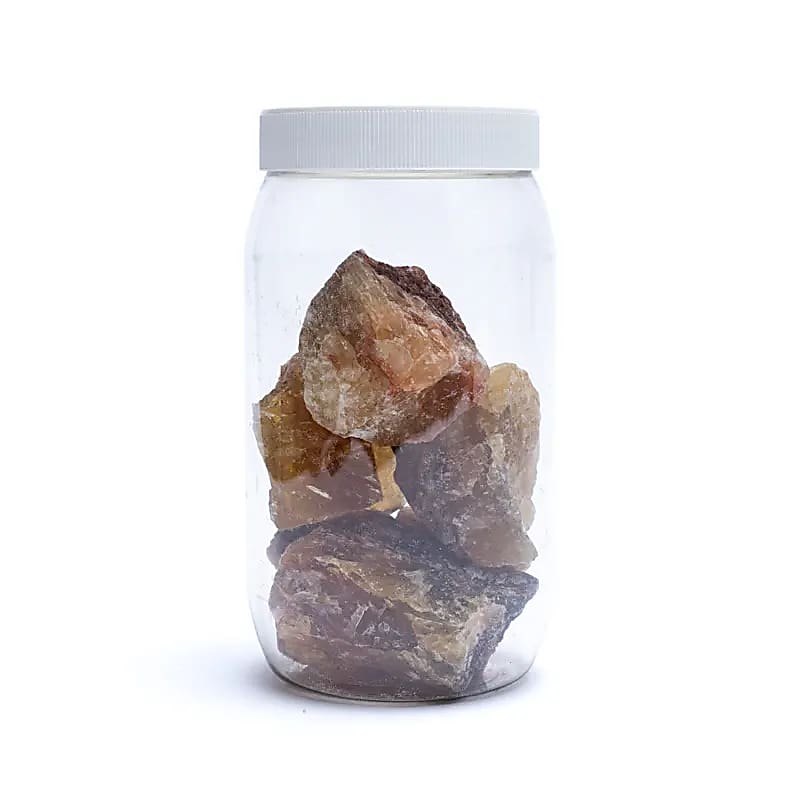 Grov gul fluorit - ±3-8cm; ±1000g