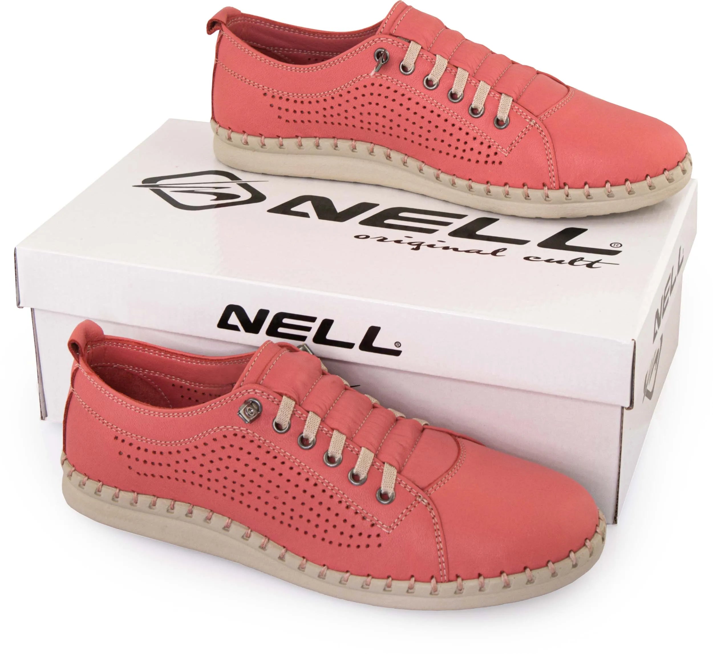 Leren damesschoenen Nell Perform Flower Roze