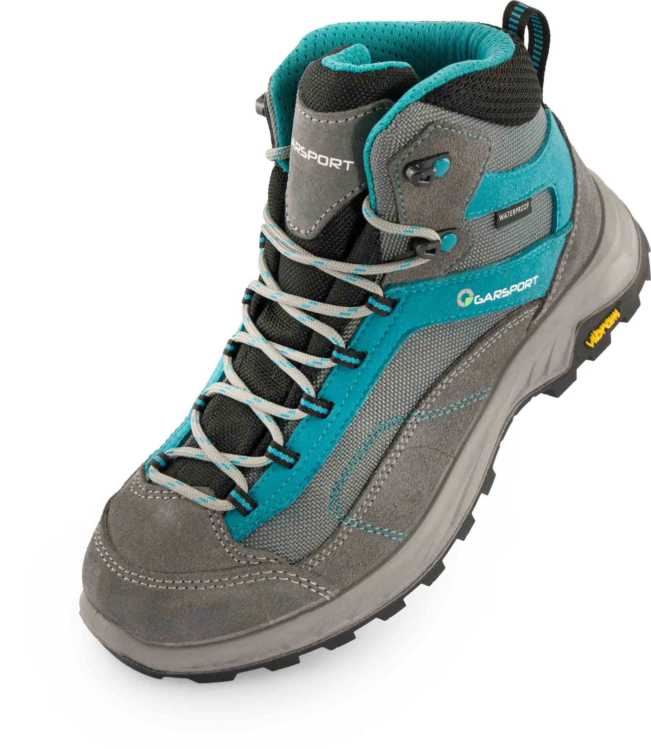 Calçado de trekking feminino Garsport Verau Mid impermeável azul