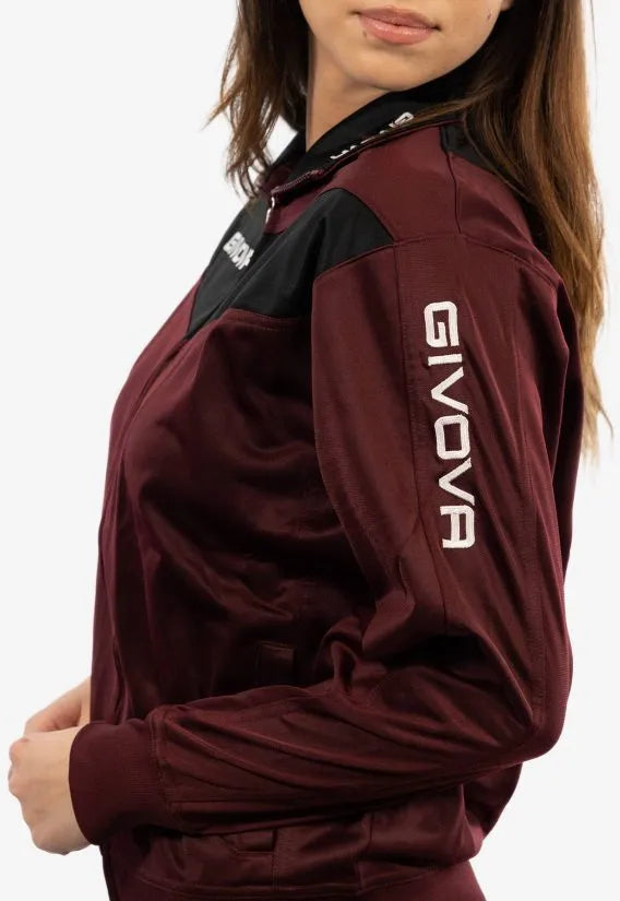 Sportovní set givova visa triacetato vínová/černá 3xs