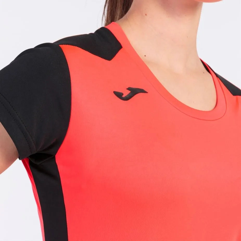 Camiseta feminina joma record ii fluor coral verde l