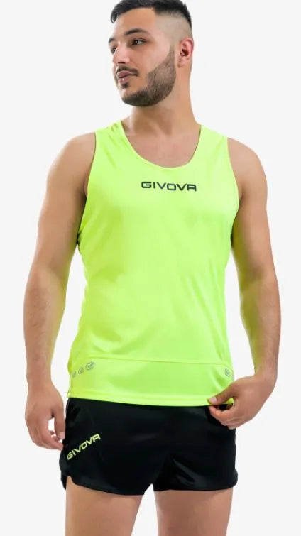 Conjunto Running Givova Kit New York Fluo Amarillo-negro Amarillo