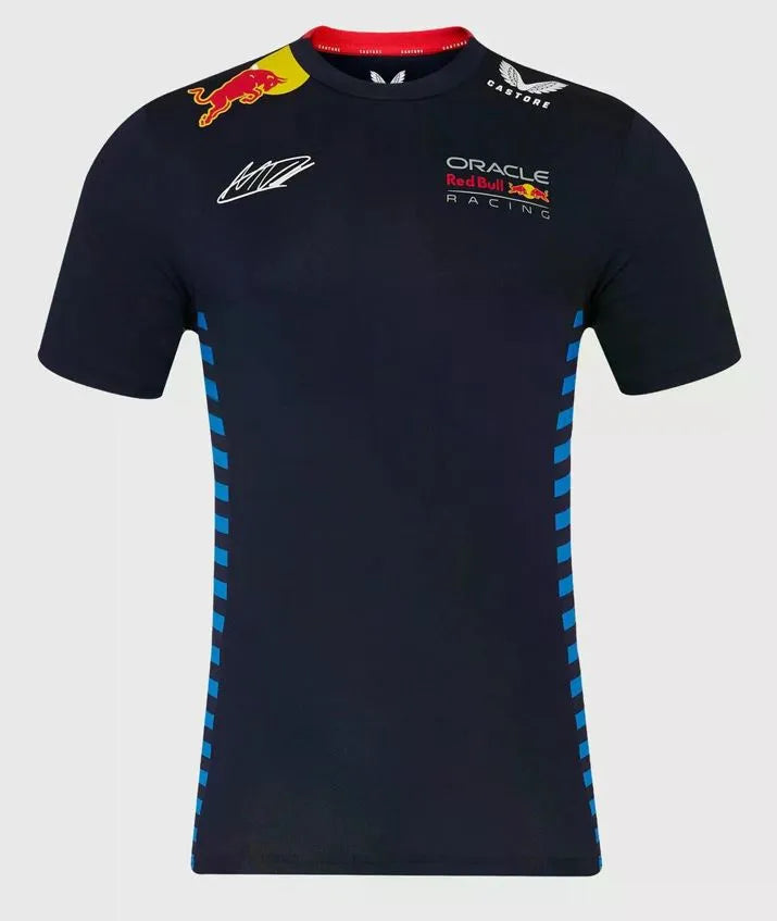 Camiseta infantil Red Bull Jr. Rbr Rp Mv Driver Camiseta Azul Marinho