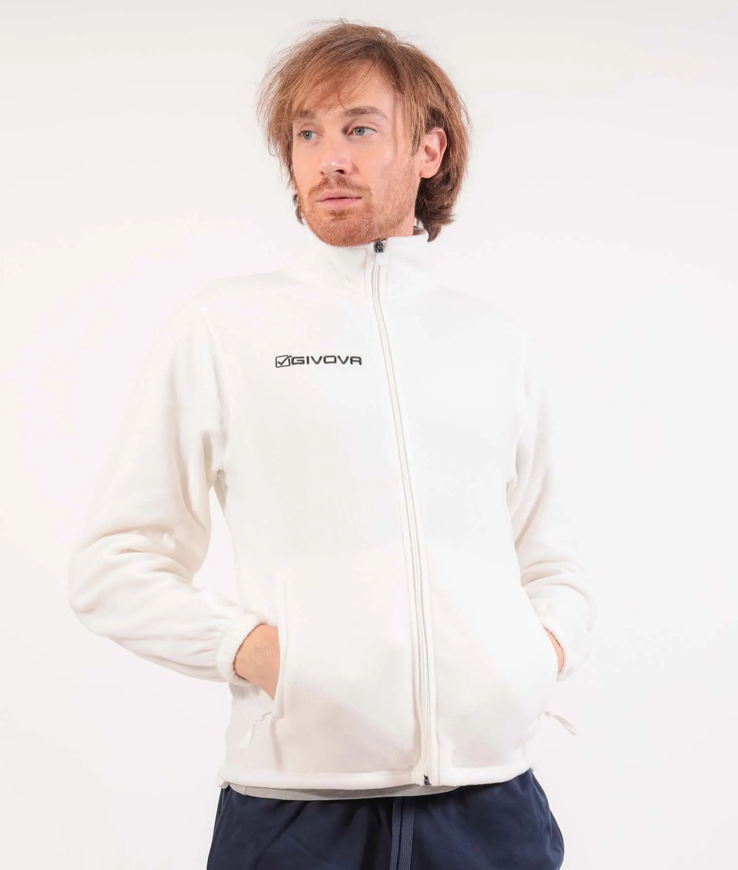 Fleecesweatshirt givova alaska wit 3xl