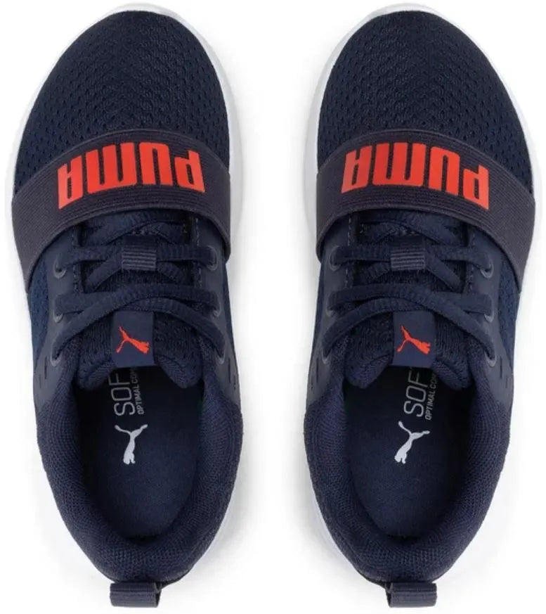 Børnesko Puma Jr Wired Textile Løbesko Marineblå