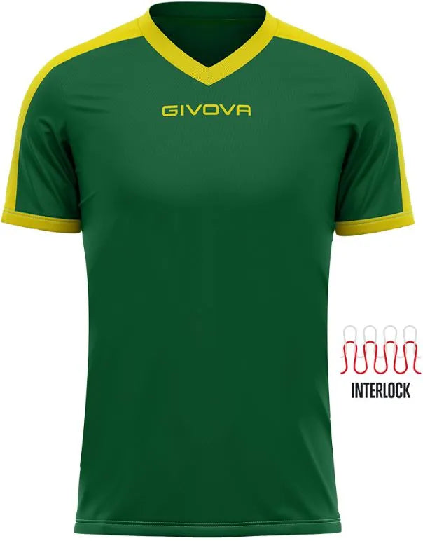 Koszulka sportowa Givova Revolution zielono-żółta zielona