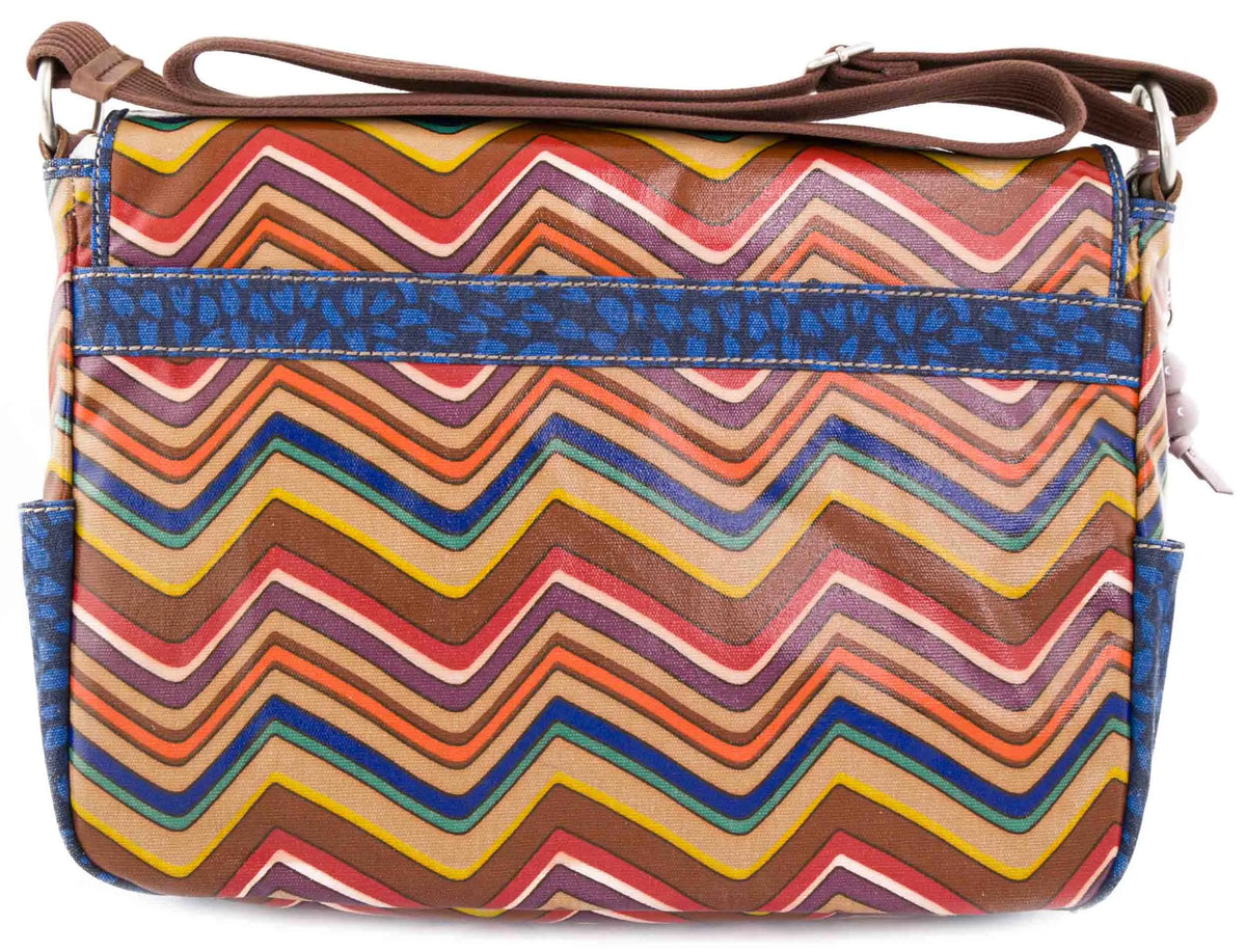 Damestas Fossil Wmns Schoudertas Key-per Messenger Streep Mix