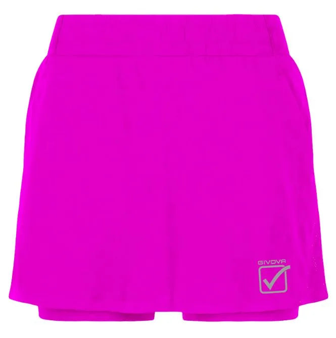 Falda deportiva mujer givova padel fitness fuxia rosa s