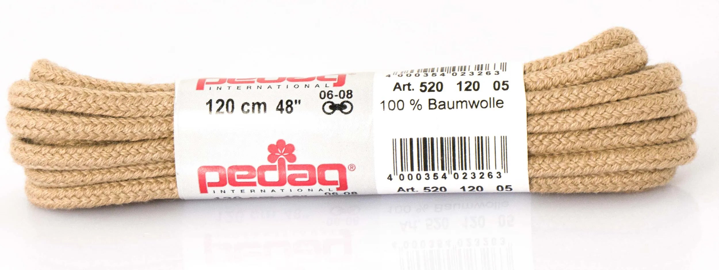 Pedag Shoelaces Round Thick 120 Cm Beige