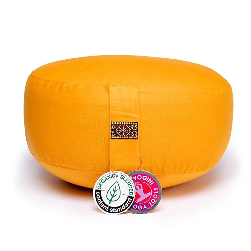 Meditationskissen Gelbe Bio-Baumwolle (ocs) – 33x17cm; ±2300g