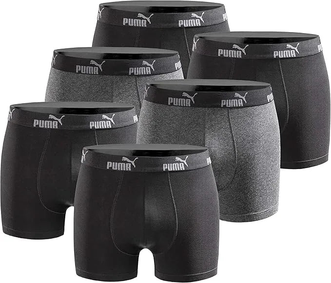 Dornálaithe púma mens boxershorts 6-phacáiste dubh xl
