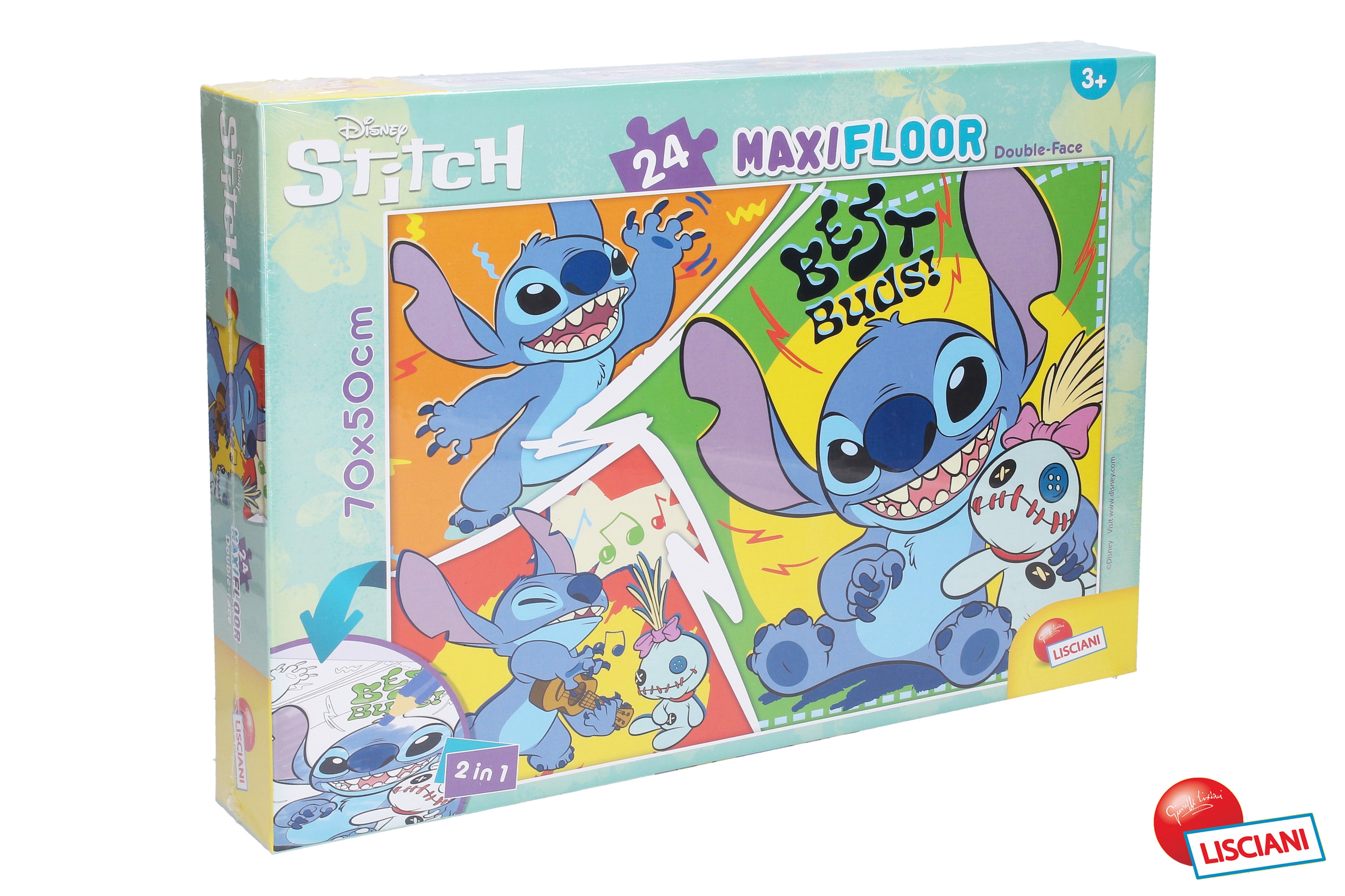 Stitch Puzzle Maxi obojstranné 70x50 Cm 24 dielov