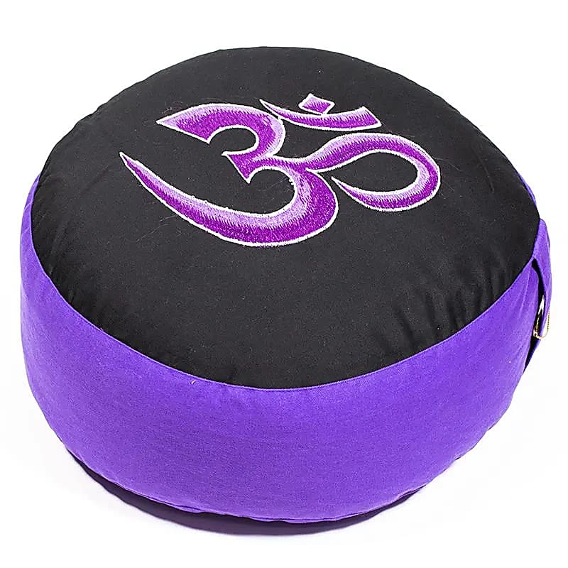 Perna Meditatie Ohm Neagra/violet - 33x17 Cm