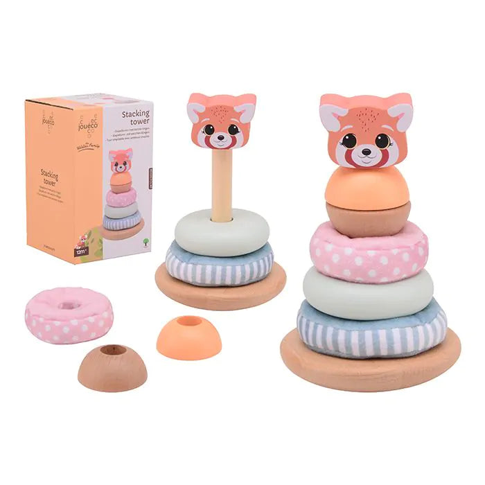 Joueco Wildies Family Stacking Tower Soft Rings