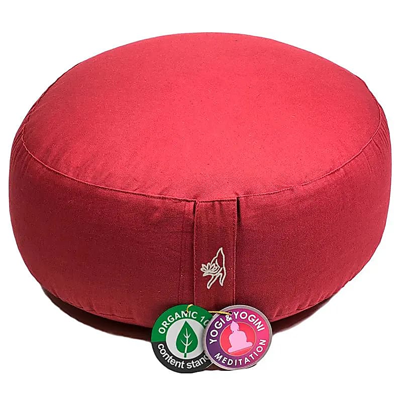 Coussin de Méditation Rouge Coton Bio (ocs) - 33x17cm; ±2300g