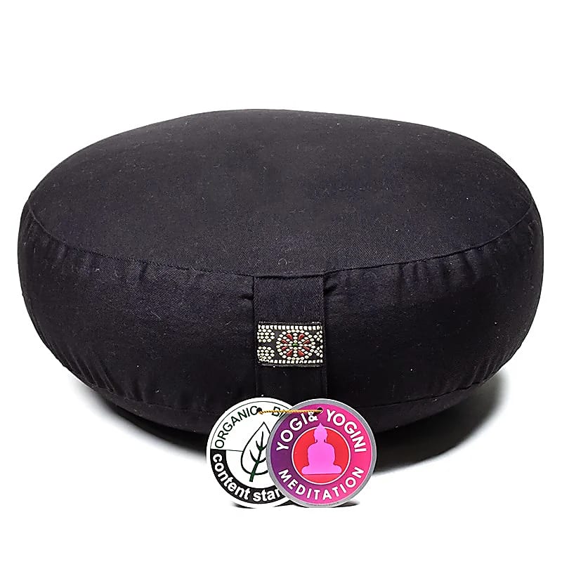 Meditation Cushion Black Lower Organic Cotton (ocs) - 2200 G; 33x12 Cm