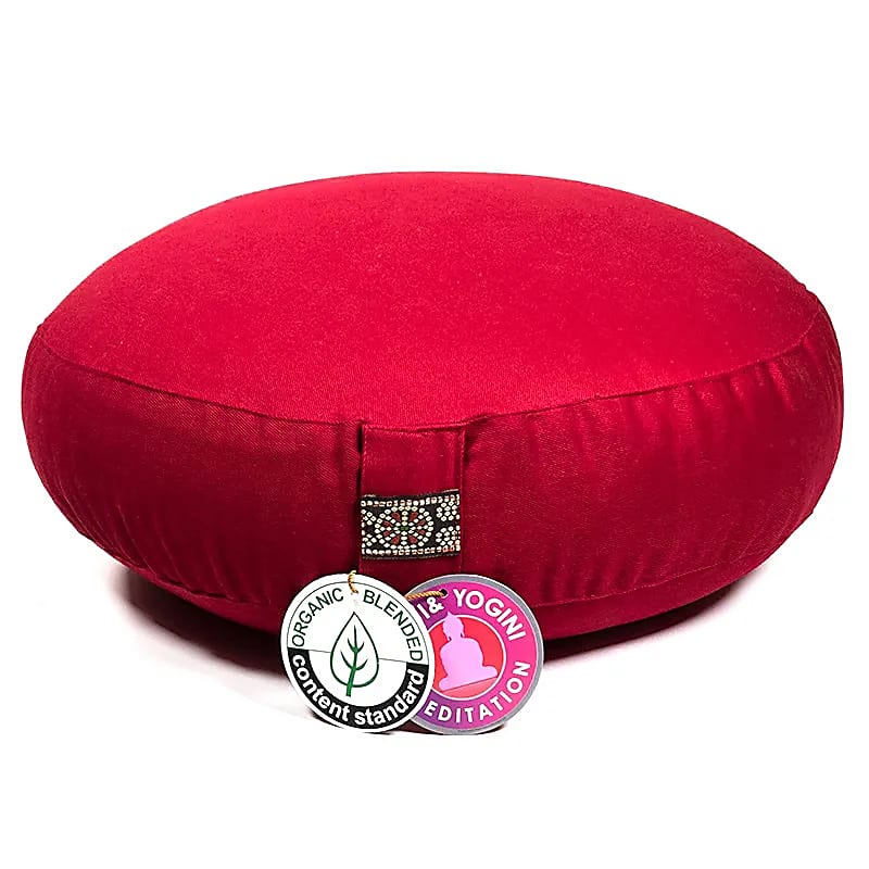 Възглавница за медитация Red Lower Organic Cotton (ocs) - 2200 G; 33х12 см