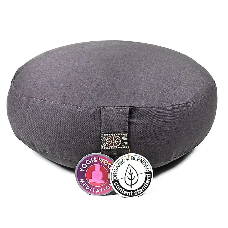 Meditation Cushion Anthracite Lower Organic Cotton (ocs) - 33x12 Cm; ±1810 G