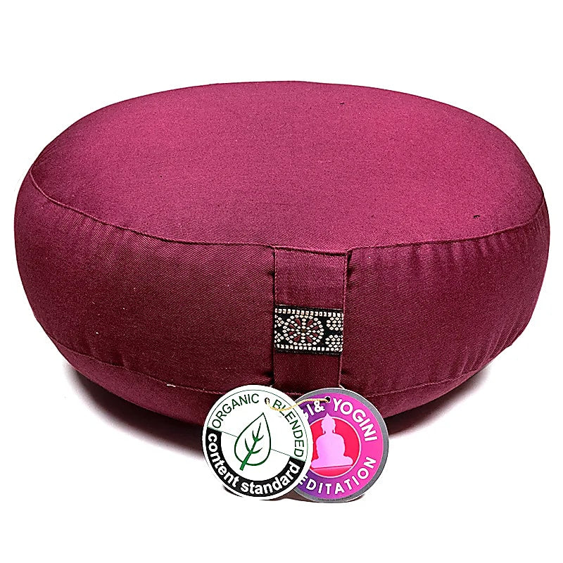 Cuscino da Meditazione Melanzana Inferiore in Cotone Organico (ocs) - 2200g; 33x12 cm