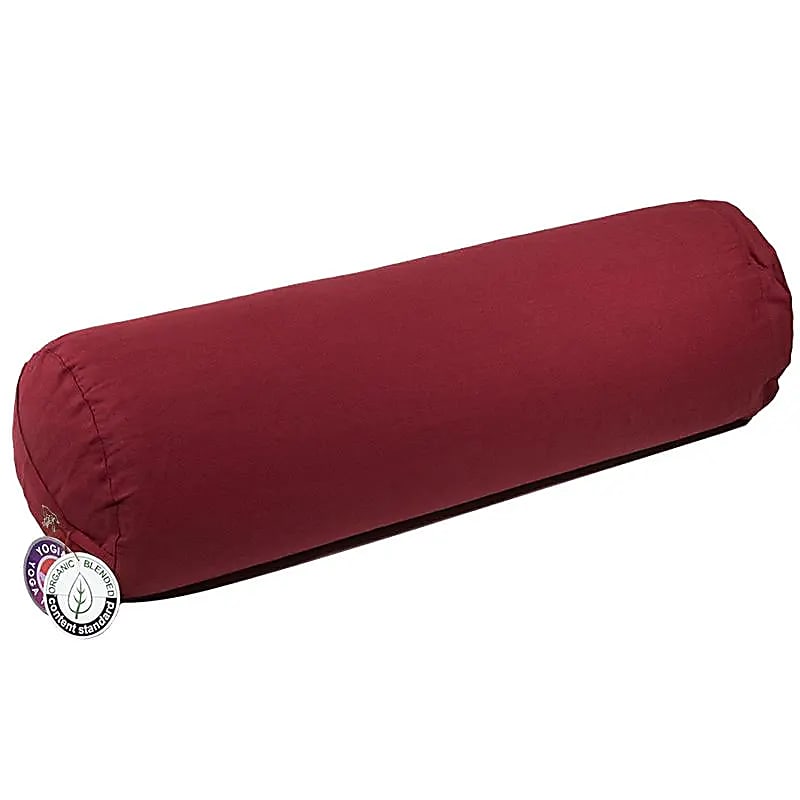 Bolster Redondo Algodão Orgânico Vermelho (ocs) - 60x16cm; ±2300G