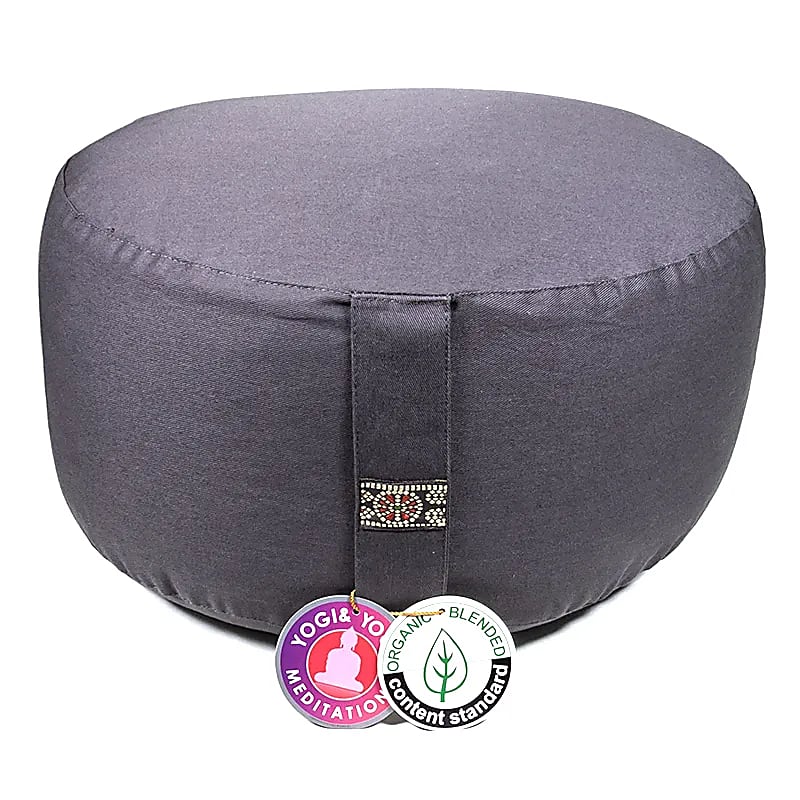 Meditationspude Xl Antracit økologisk bomuld (ocs) - 36x22 Cm; ±3290 G