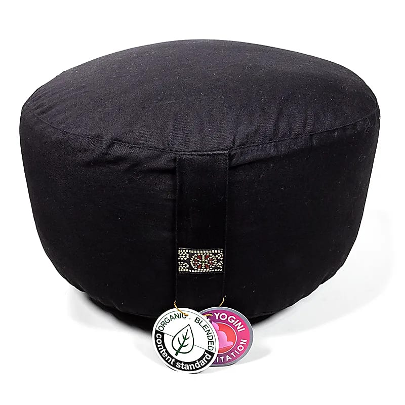 Cushion Meditation Xl Cadás Orgánach Dubh (ocs) - 36x22cm; ±3290g