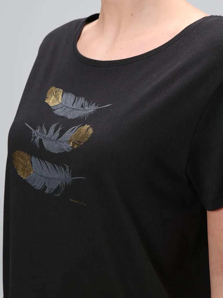 Women's T-shirt Loap Asika Blk Black