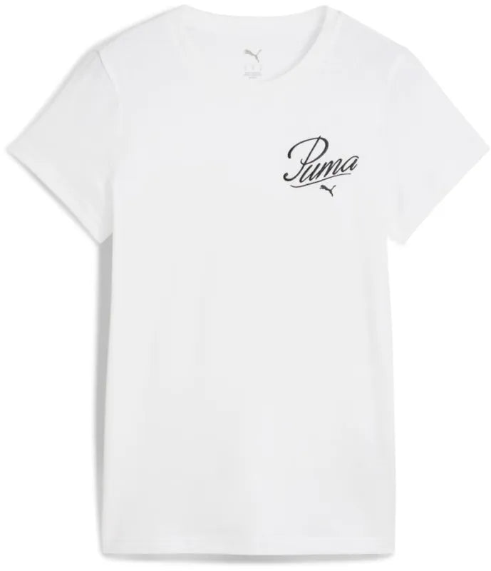 Puma Ess Script T-shirt pour femme Blanc