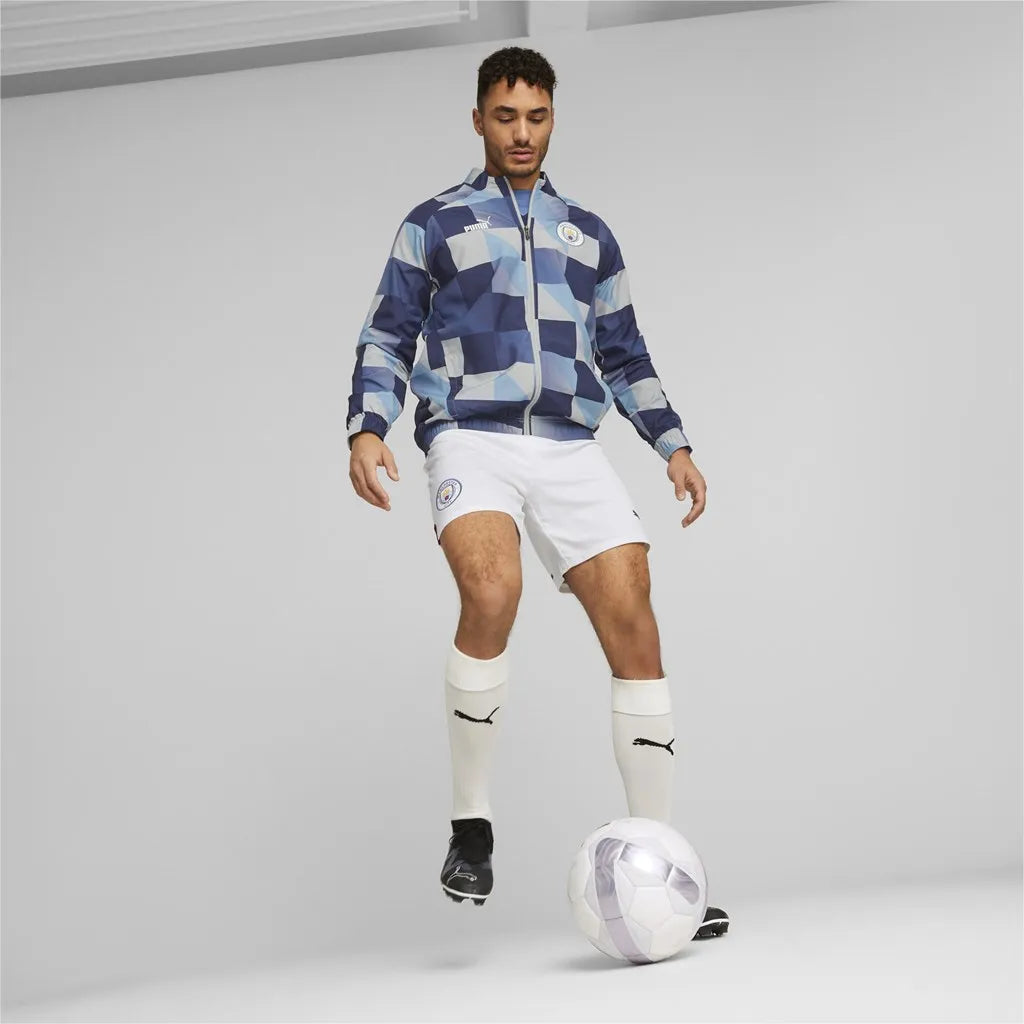 Herren Puma Manchester City Prematch Jacke Grau