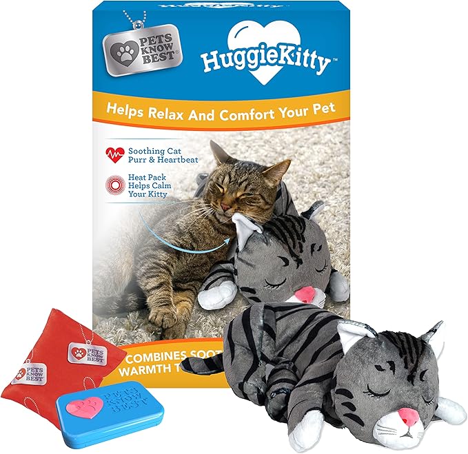 Huggie Kitty Grey Tabby – The Ultimate Comfort Plush For Your Cat
