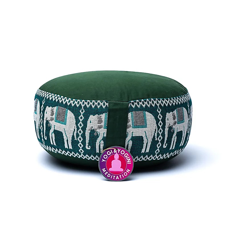 Perna Meditatie Verde Cu Elefanti - 33x17 Cm