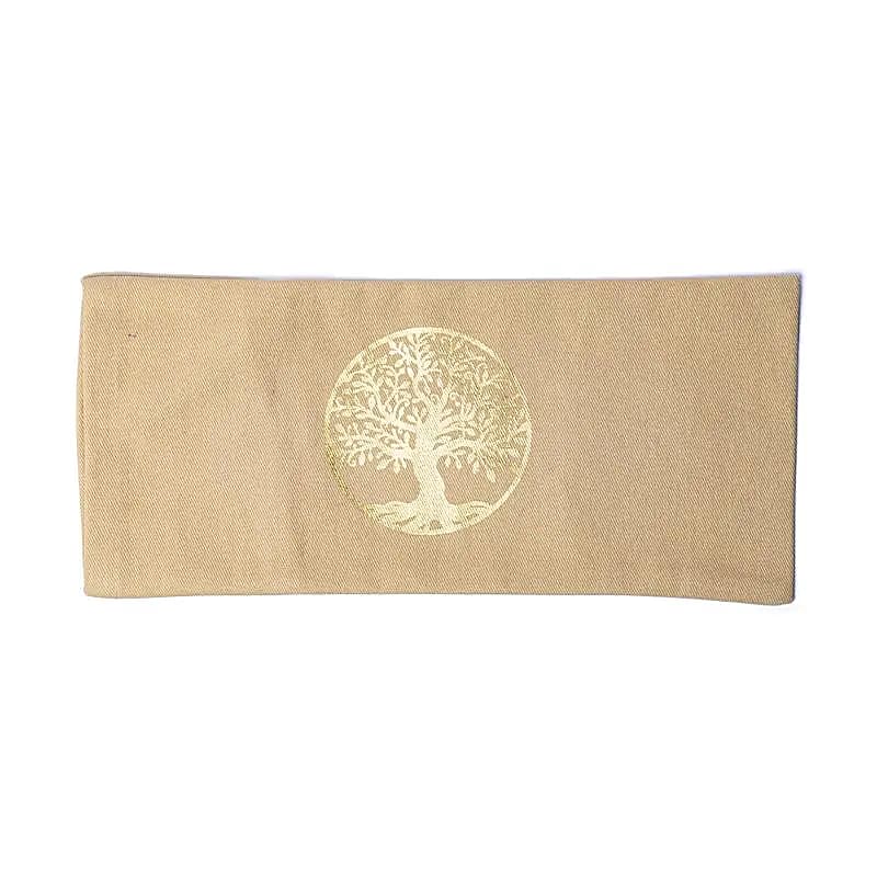 Funda de cojín para los ojos Árbol de la vida de algodón orgánico (gots) - 235 x 10 cm, juego de 2 piezas - 23,5 x 10 cm, juego de 2 piezas