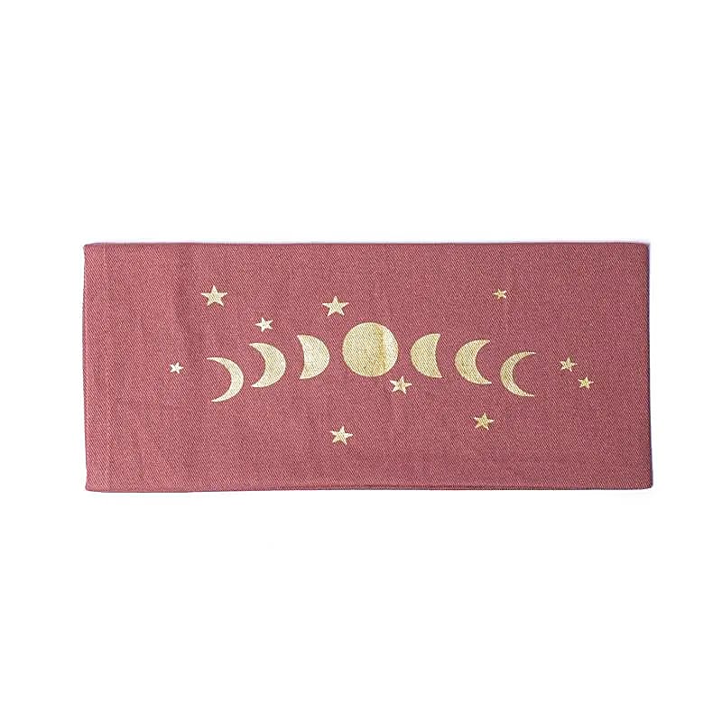 Øjenpudebetræk Moon Phases økologisk bomuld (gots) -- 235x10cm Sæt med 2 stk - 23,5x10cm