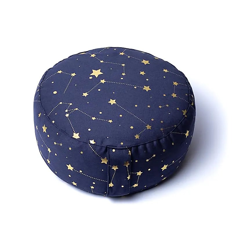 Poduszka do medytacji Starry Sky Granatowa bawełna organiczna (ocs) - 33x13 cm; 2100g