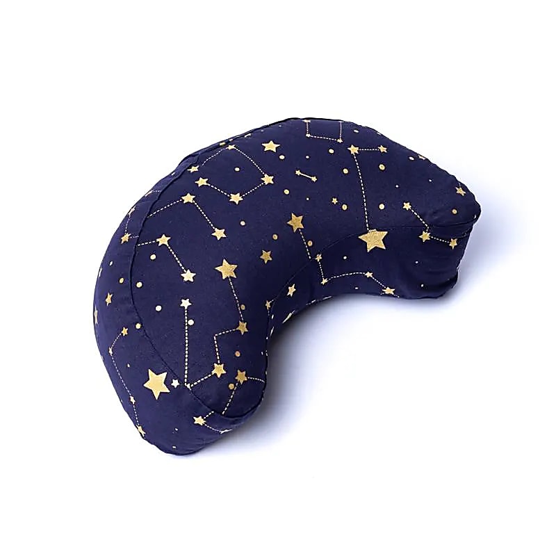Meditační polštářek Crescent Starry Sky Navy Blue organická bavlna (ocs) - 37x17x13 Cm; 1008 g
