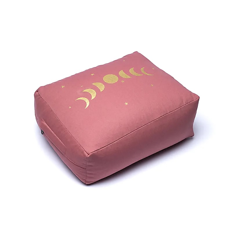Meditation Cushion / Yoga Bolster Moon Phases Organic Cotton (ocs) - 38x28x13 Cm; 2770g