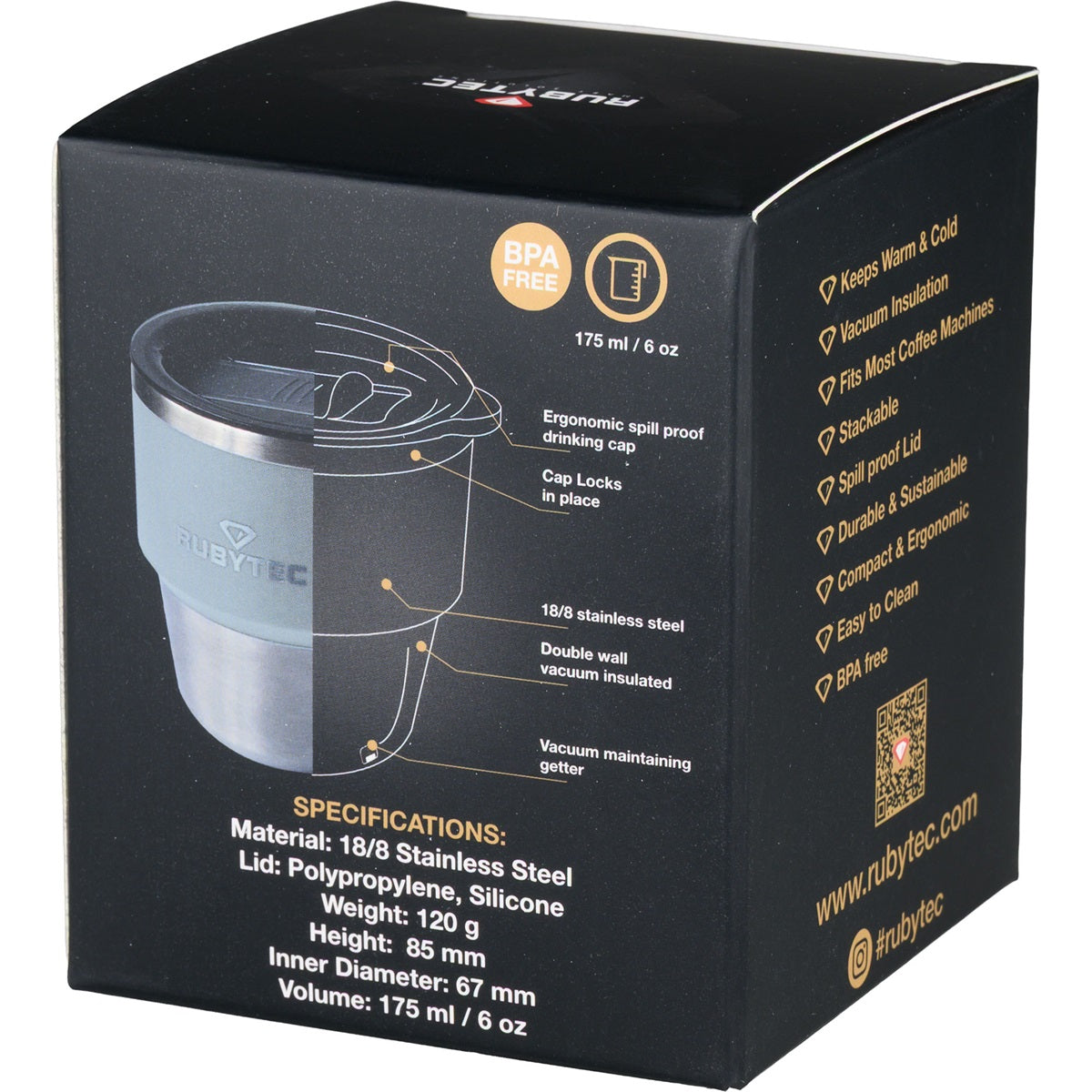 Rubytec Shira Dailyshot 0.175l Gray (4-pack)