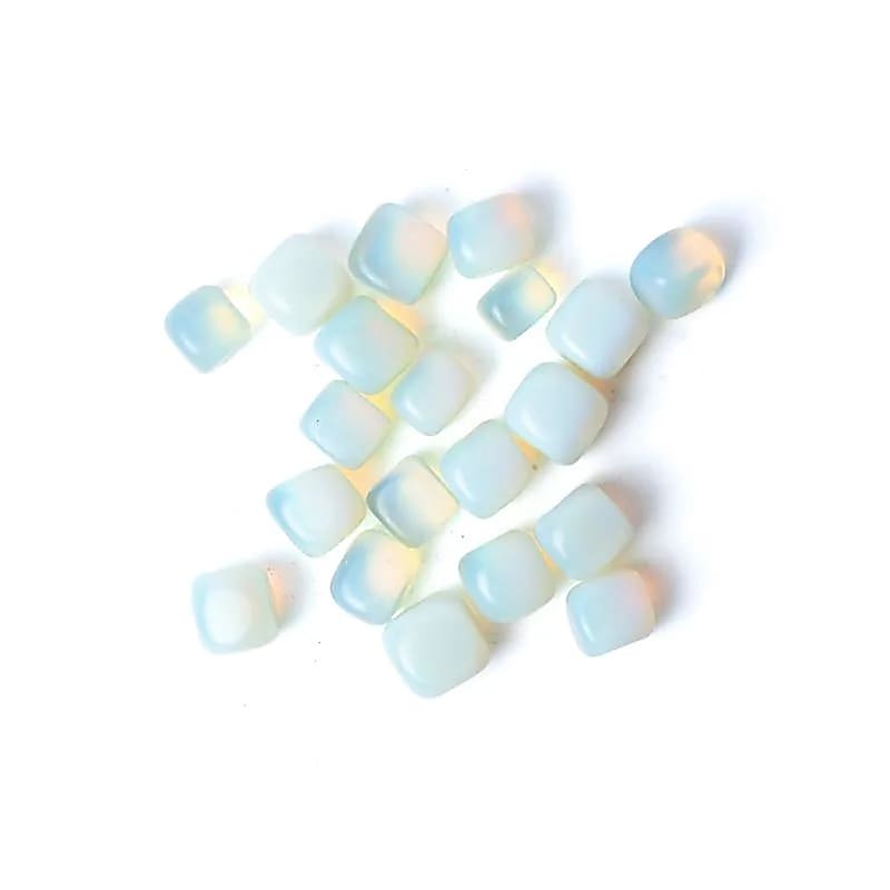 Opalite Tumbled Stones -- ±15-35cm; ±250g - ±1.5-3.5cm; ±250g